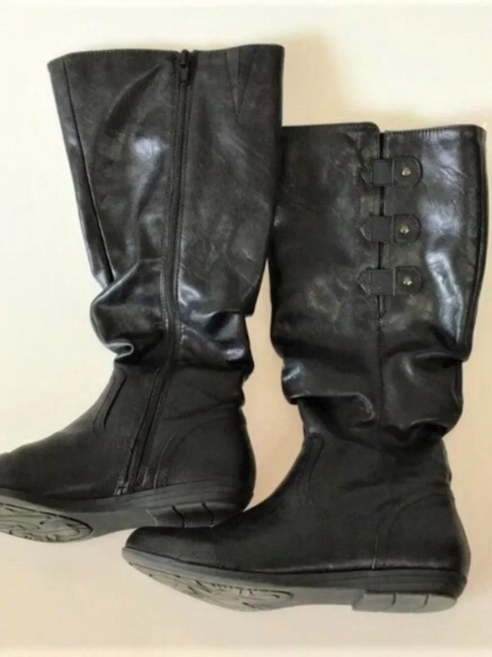 Cliffs by White Mountain Felisa Slouchy Knee High Boots Black Size 5 M GUC